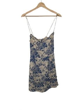 Reformation Floral & Swallow Print Mini Dress - Spaghetti Straps - Size S